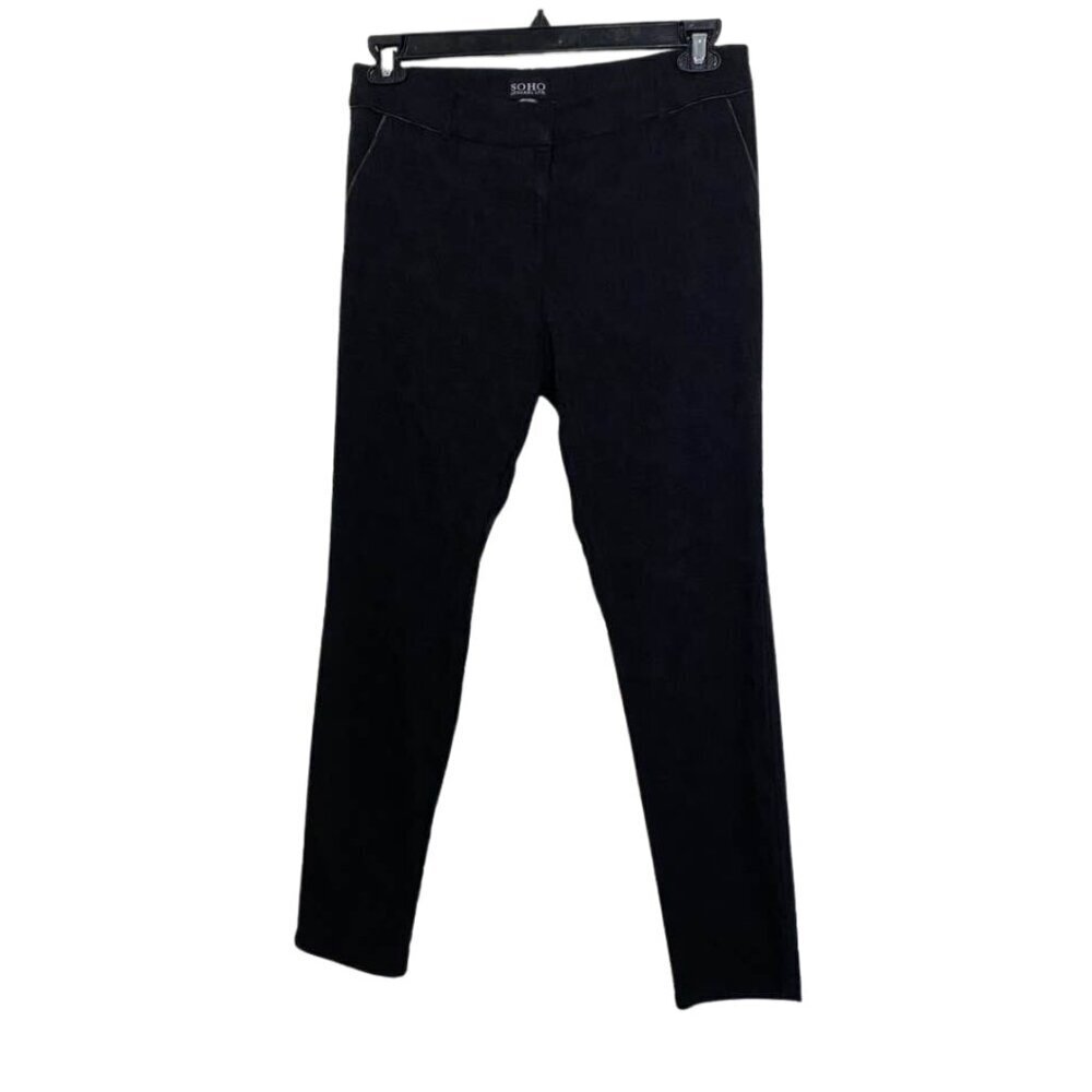 SOHO Apparel Ltd. Black Allover Design Stretchy Pants Size 12